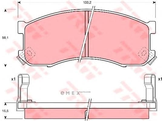 OEM PAD KIT, DISC BRAKE GDB1037