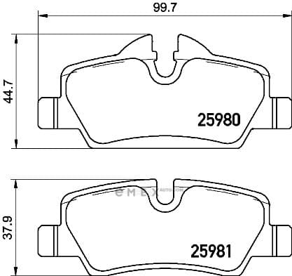 OEM PAD KIT, DISC BRAKE P06090