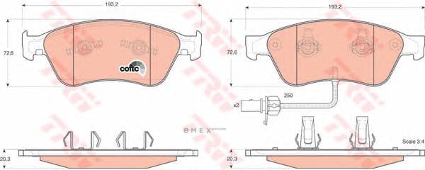 OEM PAD KIT, DISC BRAKE GDB1553