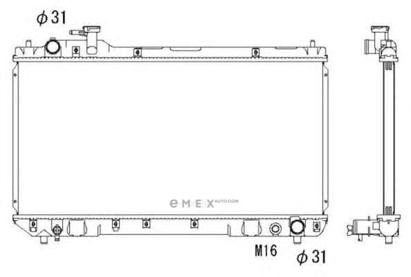 OEM RADIATOR ASSY, ENGINE COOLANT 53275