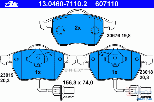 OEM PAD KIT, DISC BRAKE 13046071102