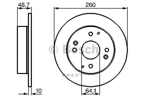 OEM BREMSS. HONDA ACCORD 2,0I 90 0986478172