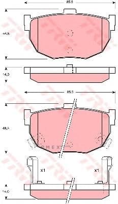 OEM PAD KIT, DISC BRAKE GDB1010