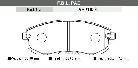 OEM PAD KIT, DISC BRAKE AFP162S