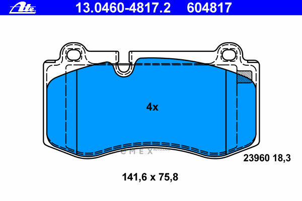 OEM PAD KIT, DISC BRAKE 13046048172