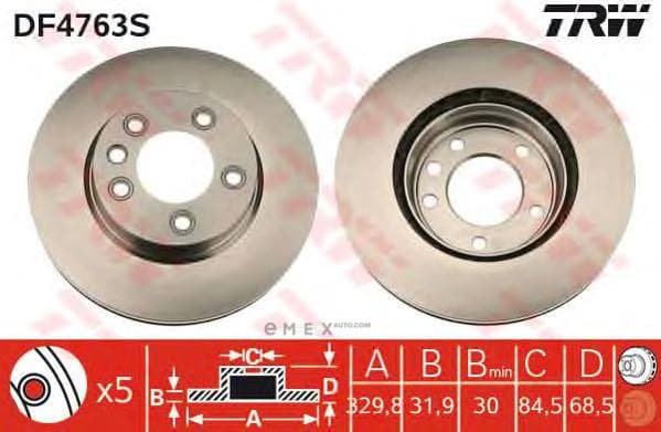 OEM BRAKE ROTOR DF4763S