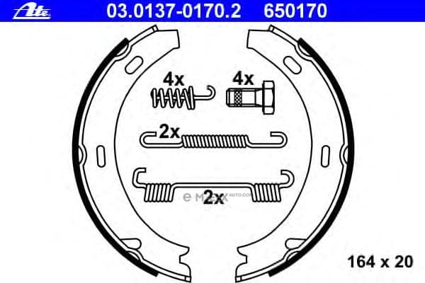 OEM SHOE KIT, DRUM BRAKE 03013701702