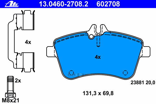 OEM BRAKE PAD SET FRT DB W169,W245 13046027082