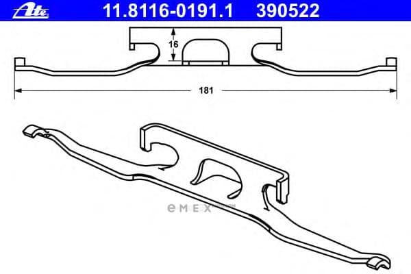 OEM SPRING SET, DISC BRAKE 11811601911