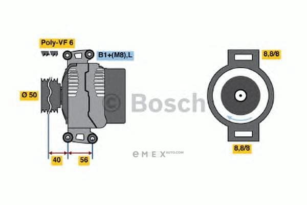 OEM DREHSTROMLICHTMASCHINE I.A. 0986042530