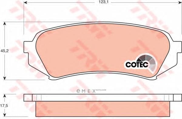 OEM PAD KIT, DISC BRAKE GDB3198