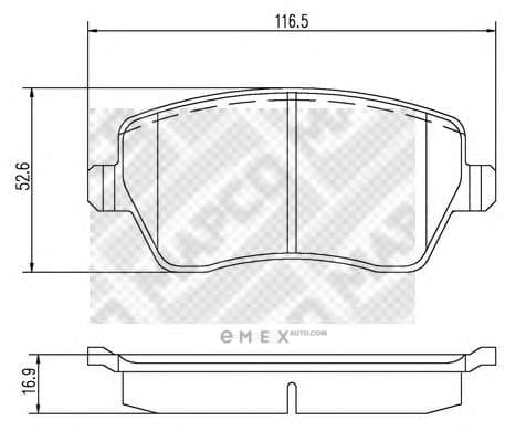 OEM REPAIR KIT, BRAKE PAD 6758