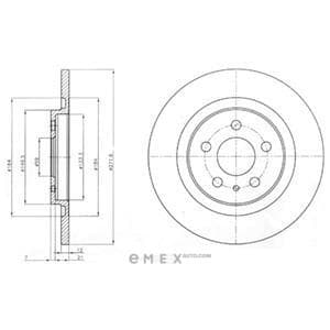 OEM BRAKE DISC (DOUBLE PACK) BG3741