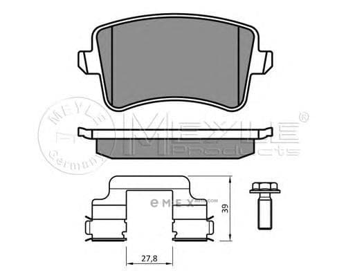 OEM Brake Pad Set, disc brake 0252460617K2