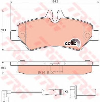 OEM PAD KIT, DISC BRAKE GDB1697