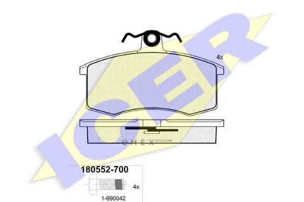 OEM PAD KIT, DISC BRAKE 180552