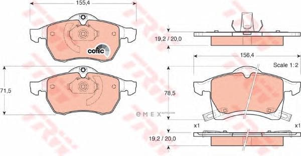 OEM PAD KIT, DISC BRAKE GDB1350