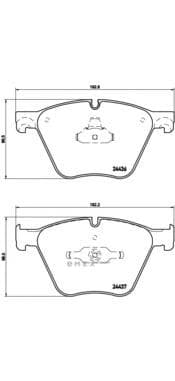 OEM Front Brake Pad Set, Disc Brake P06073