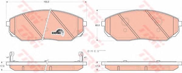 OEM PAD KIT, DISC BRAKE GDB3343