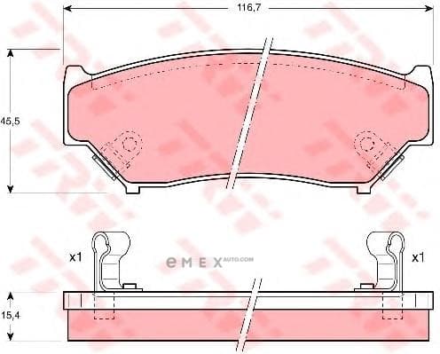 OEM PAD KIT, DISC BRAKE GDB1174