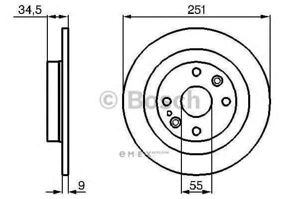 OEM BREMSSCHEIBE MAZDA MX-5 0986478701