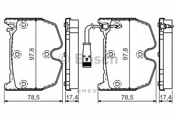 OEM BRAKE PAD SET FRT DB W220,W221,C215,C219/AMG 0986494364