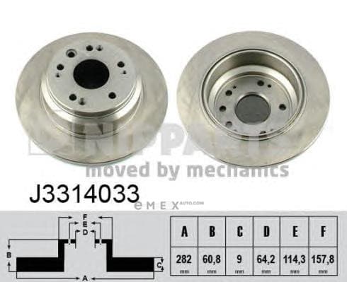 OEM NIPPARTS BRAKE DISCS J3314033