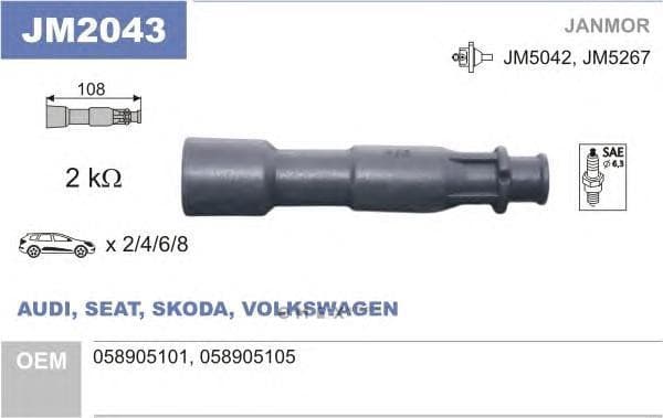 OEM SPARK PLUG TIP JM2043