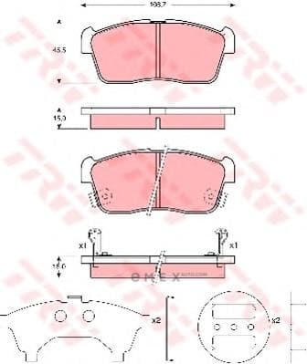 OEM PAD KIT, DISC BRAKE GDB3236