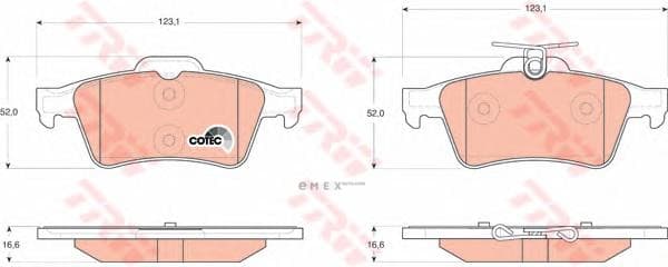 OEM PAD KIT, DISC BRAKE GDB1621