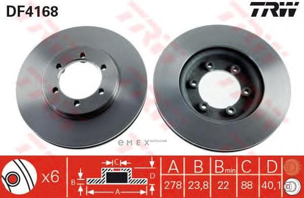 OEM BRAKE ROTOR DF4168