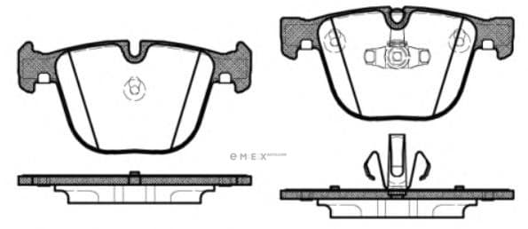 OEM Brake Pad RR F01 6/8 Cyl [09-15] [607274] 089220