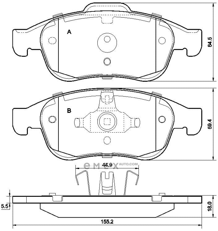 OEM PAD-LINED FR BRAKE 440603905R