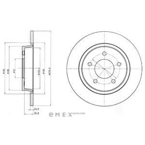 OEM BRAKE DISC (DOUBLE PACK) BG3930