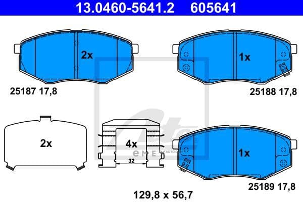 OEM PAD KIT, DISC BRAKE 13046056412