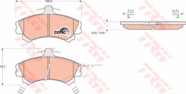 OEM PAD KIT, DISC BRAKE GDB1198