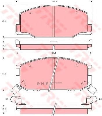 OEM PAD KIT, DISC BRAKE GDB1190