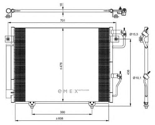 OEM RADIATOR ASSY, A/C 350049