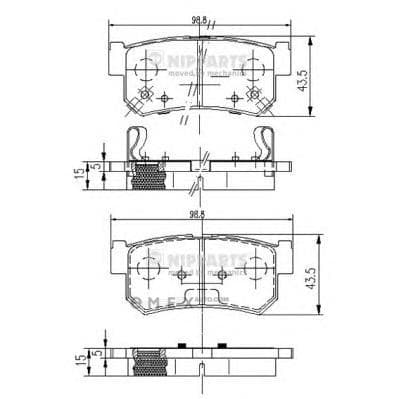 OEM BRAKE PADS REAR J3610401