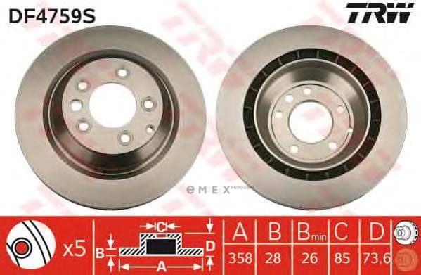 OEM BRAKE ROTOR DF4759S