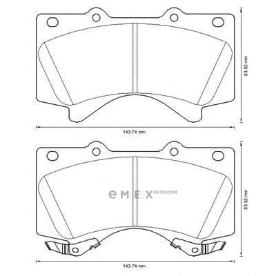 OEM PAD KIT, DISC BRAKE 572599JC