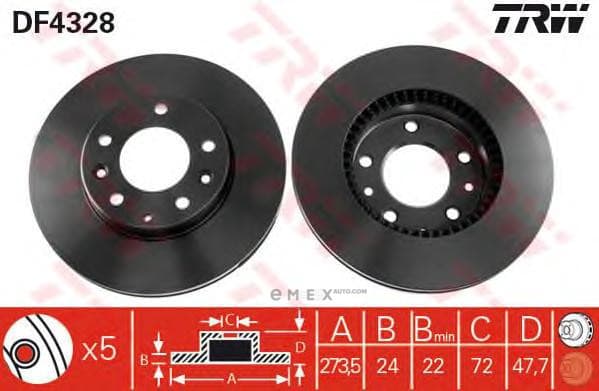 OEM BRAKE ROTOR DF4328