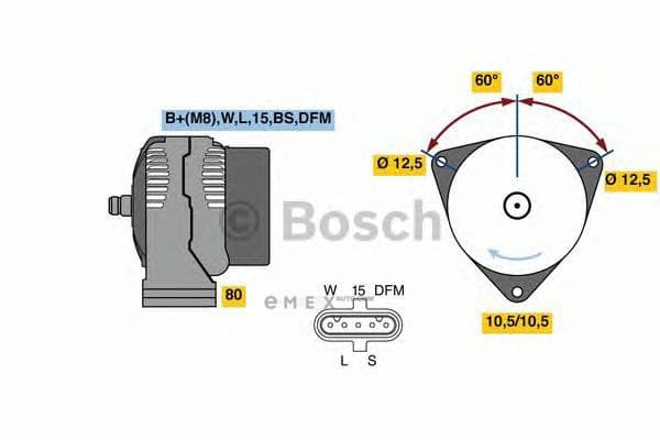 OEM DREHSTROMGENERATOR I. AT 0986049820