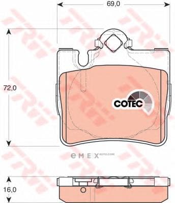 OEM PAD KIT, DISC BRAKE GDB1455