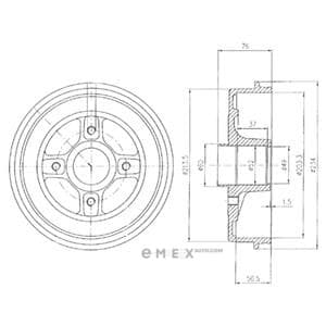 OEM BRAKE DRUM BF281