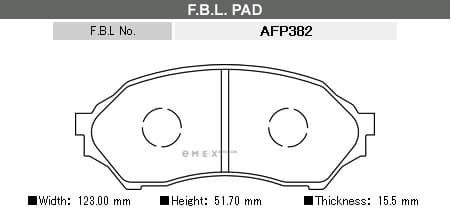 OEM BRAKE PAD AFP382