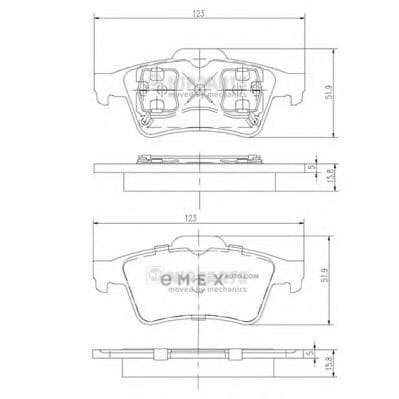 OEM PAD KIT, DISC BRAKE J3611045