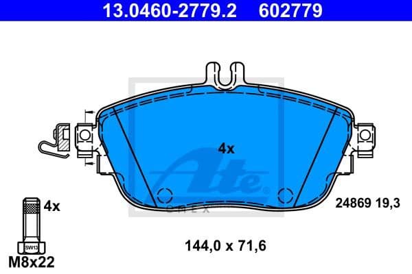 OEM PAD KIT, DISC BRAKE 13046027792