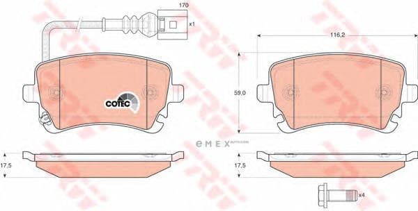 OEM PAD KIT, DISC BRAKE GDB1557