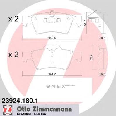 OEM PAD KIT, DISC BRAKE 239241801